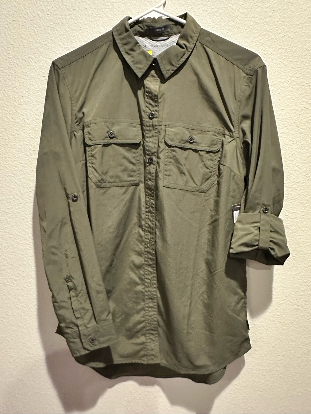 NWT Eddie Bauer Mountain Ripstop Shirt, Dark Thyme Color, Women’s Small